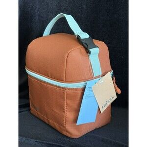 Dual-Compartment Lunch Bag - Embark️ NWT insulated Brown Rust Blue